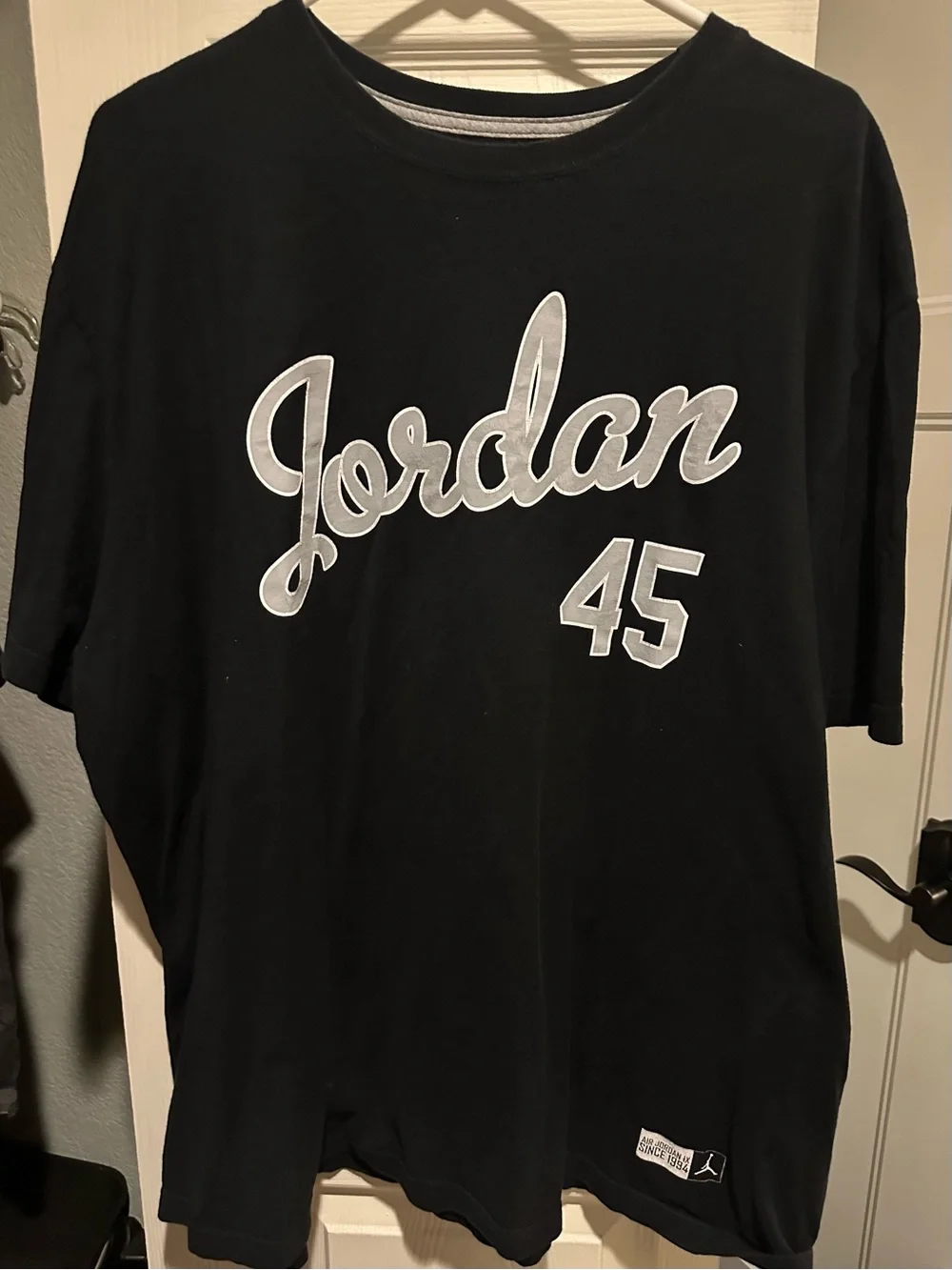 Jordan Black Short-Sleeve Script Tee